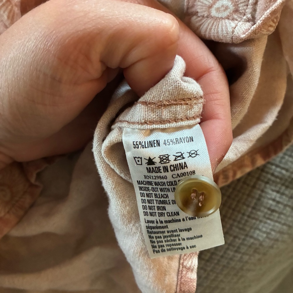 Rhythm Linen pattern button down - Picture 4 of 4